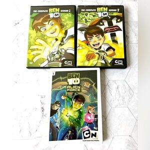 Lot of 3 - BEN 10 DVD Bundle Complete Season 1 & 2 & Alien Force Kids